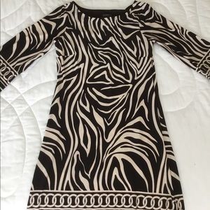 Black and beige dress